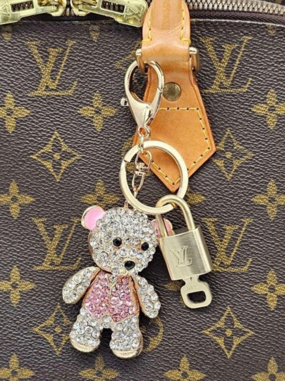Louis Vuitton Gold Padlock 🔑 Authentic LV Unbranded Keychain Bag Charm